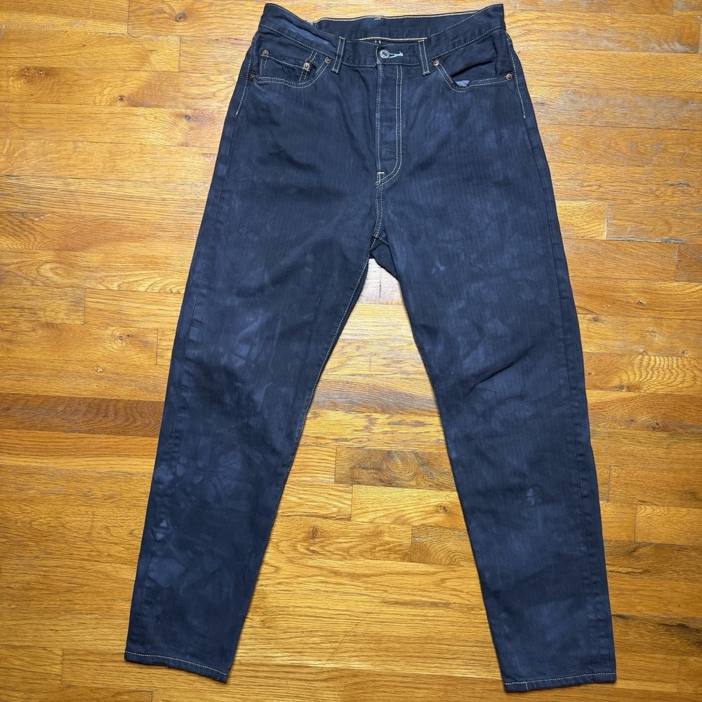 Levis 501 81 Jeans Women 29x31 Linear Motion Denim High Rise 90s Mom Black Faded
